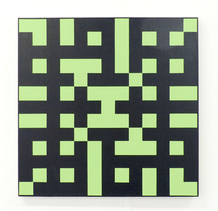 Philip Bradshaw, Crossword paintings, ACW003 (GREEN, BLACK), 2013